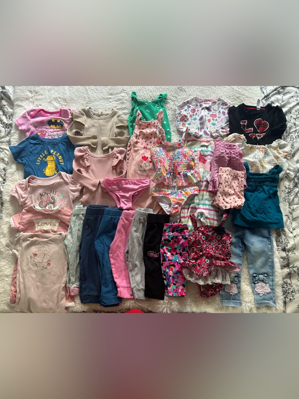Mixed Brands Little Girls Clothing Bundle Lot Size 12 Months